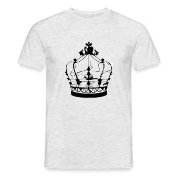 Krone König Königin Kaiser Majestät Vektor 7 - Männer T-Shirt - Grau meliert - Vorne - AI Model Male 178 dark (178cm)