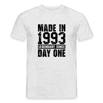 Fabriqué en 1993, légendaire depuis le premier jour - T-shirt homme - gris chiné - Devant - AI Model Male 178 dark (178cm)