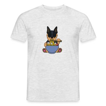 Bouvier australien - T-shirt homme - gris chiné - Devant - AI Model Male 178 dark (178cm)