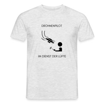 Drohnenpilot - Männer T-Shirt - Grau meliert - Vorne - AI Model Male 178 dark (178cm)
