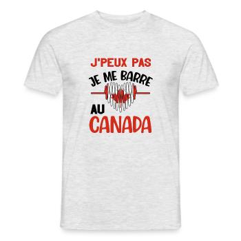 Je peux pas cadeau voyage au canada homme femme - T-shirt homme - gris chiné - Devant - AI Model Male 178 dark (178cm)