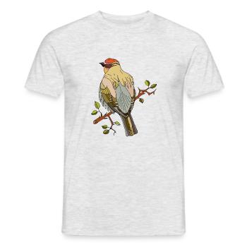 Bunter Vogel - Männer T-Shirt - Grau meliert - Vorne - AI Model Male 178 dark (178cm)