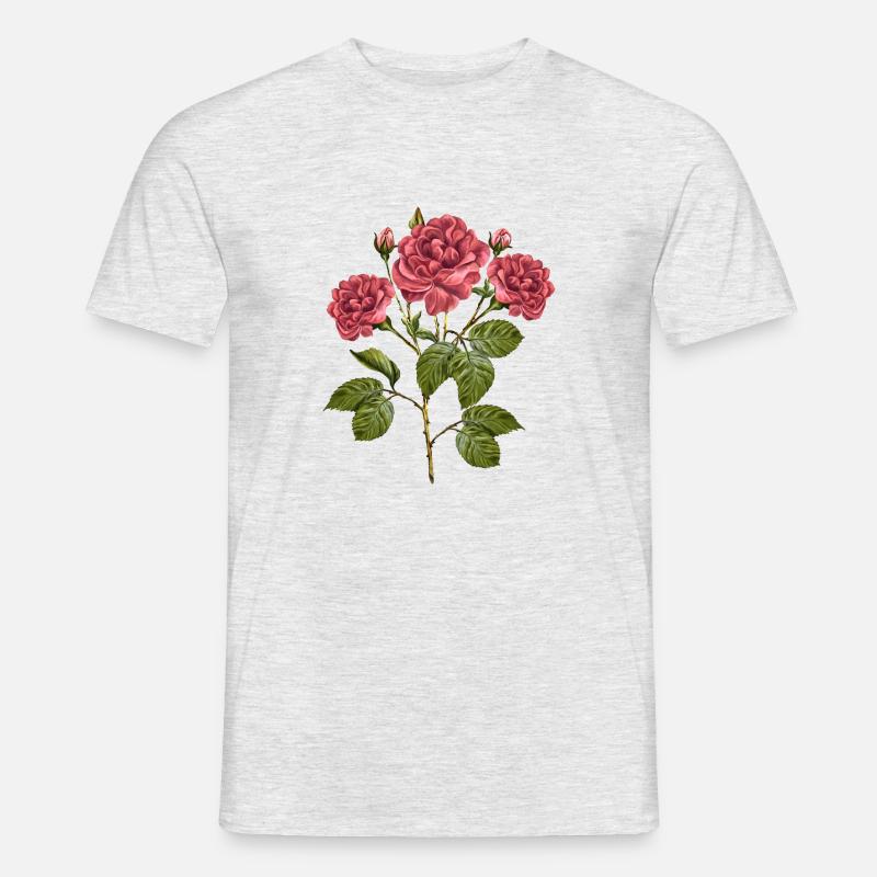 Blumen - Männer T-Shirt - Grau meliert