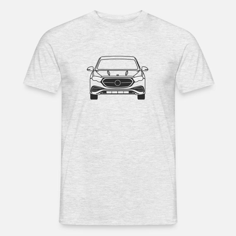 E Class Front Linie Umriss - Männer T-Shirt - Grau meliert