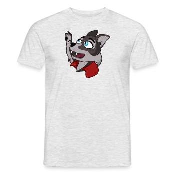 RedMun Hi - Men's T-Shirt - heather grey - Front - AI Model Male 178 dark (178cm)