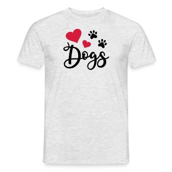 Chien Patte Patte de chien amoureux des chiens - T-shirt homme - gris chiné - Devant - AI Model Male 178 dark (178cm)