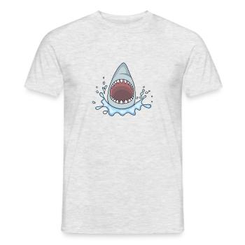 DENTS DE POISSON DE REQUIN - T-shirt homme - gris chiné - Devant - AI Model Male 178 dark (178cm)