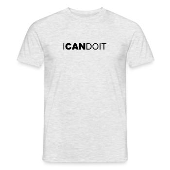 I can do it - Men's T-Shirt - heather grey - Front - AI Model Male 178 dark (178cm)