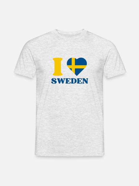 I Love Sweden - Men's T-Shirt - heather grey