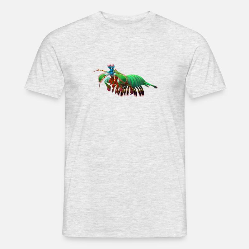 Mantisgarnelen - Männer T-Shirt - Grau meliert