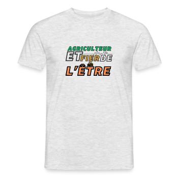 Agriculteur Et Fier De l'Etre - T-shirt homme - gris chiné - Devant - AI Model Male 178 dark (178cm)