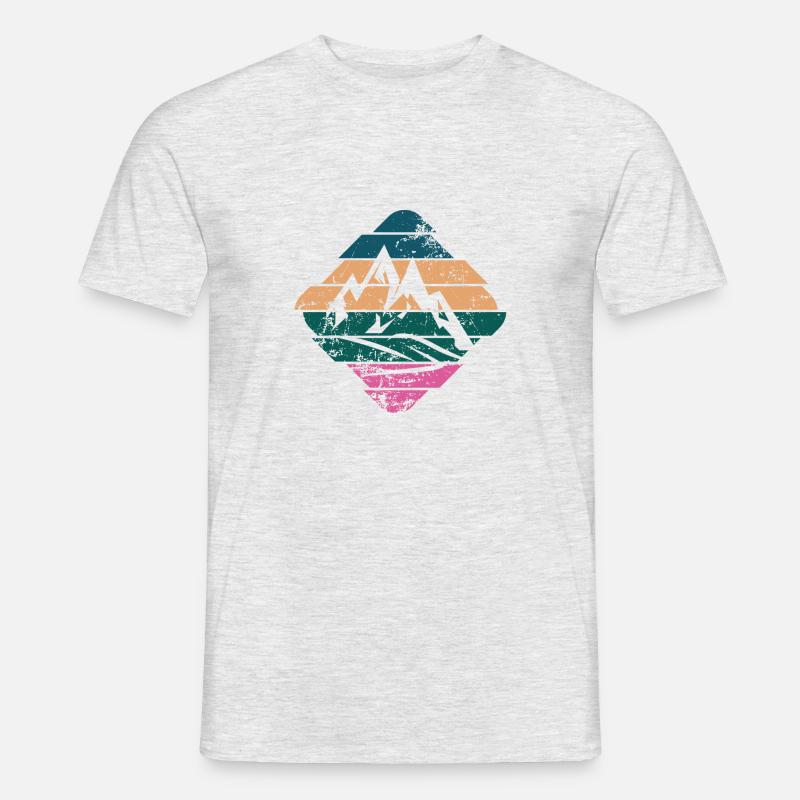 Berg - Männer T-Shirt - Grau meliert
