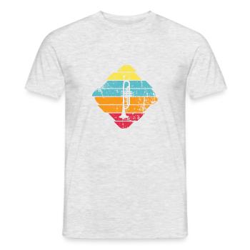 Trompete - Männer T-Shirt - Grau meliert - Vorne - AI Model Male 178 dark (178cm)