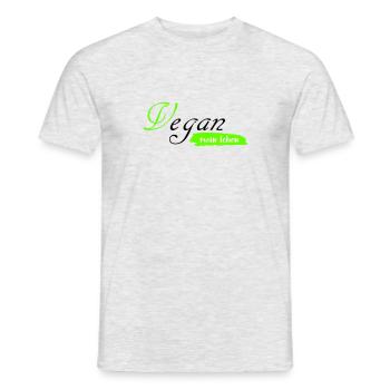 Vegan mein Leben, Lifestyle Vegano - Männer T-Shirt - Grau meliert - Vorne - AI Model Male 178 dark (178cm)