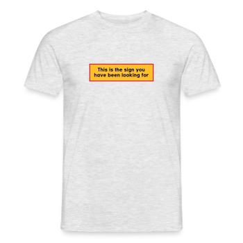 Byskylt - signe que vous cherchiez - T-shirt homme - gris chiné - Devant - AI Model Male 178 dark (178cm)