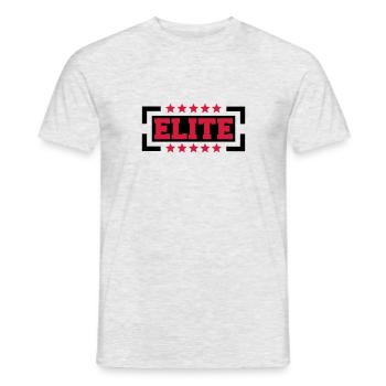 Elite Logo - Men's T-Shirt - heather grey - Front - AI Model Male 178 dark (178cm)