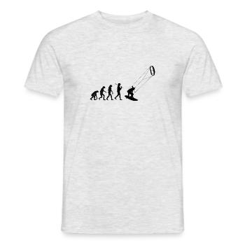Kitesurfer Evolution Kitesurfing Wind Wasser Sport - Männer T-Shirt - Grau meliert - Vorne - AI Model Male 178 dark (178cm)