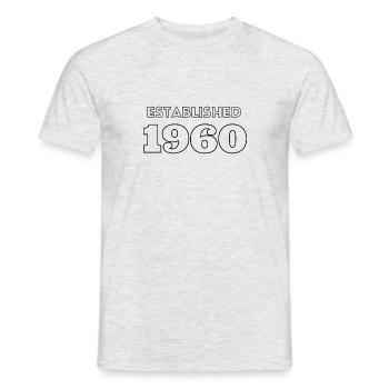 Fondée en 1960 - Célébrez votre année de naissance - T-shirt homme - gris chiné - Devant - AI Model Male 178 dark (178cm)