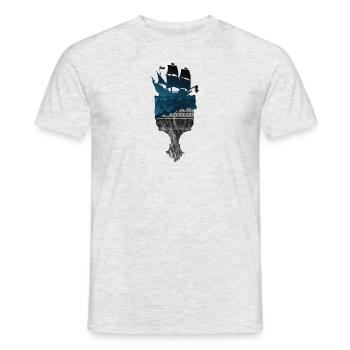 Brush gift ship boat sea sailboat captain - Men's T-Shirt - heather grey - Front - AI Model Male 178 dark (178cm)