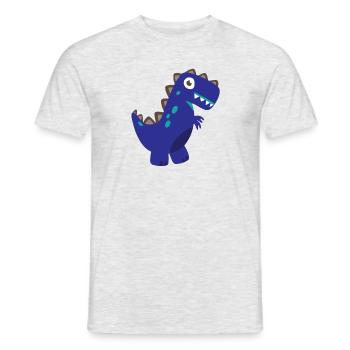 Dinosaure T-Rex - T-shirt homme - gris chiné - Devant - AI Model Male 178 dark (178cm)