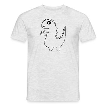 Dinosaure Dino avec des tentacules - T-shirt homme - gris chiné - Devant - AI Model Male 178 dark (178cm)