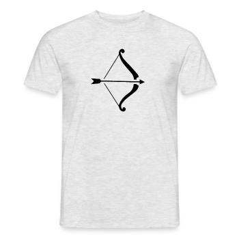 Flèche unique avec archet - T-shirt homme - gris chiné - Devant - AI Model Male 178 dark (178cm)