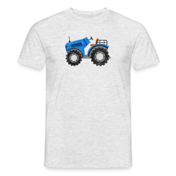 Traktor Kinder Illustration Geschenk Weihnachten - Männer T-Shirt - Grau meliert - Vorne - AI Model Male 178 dark (178cm)