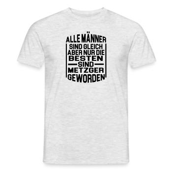 METZGER - Metzger - Männer T-Shirt - Grau meliert - Vorne - AI Model Male 178 dark (178cm)
