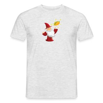 Taco-Zauberer - Männer T-Shirt - Grau meliert - Vorne - AI Model Male 178 dark (178cm)