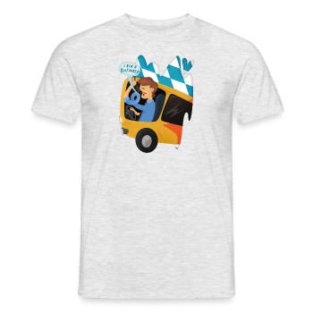Busfahrer Bayern Schulbus Omnibus Geschenk - Männer T-Shirt - Grau meliert - Vorne - AI Model Male 178 dark (178cm)