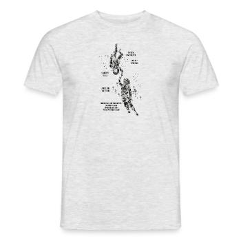 À travers l'espace et à travers le temps - T-shirt homme - gris chiné - Devant - AI Model Male 178 dark (178cm)