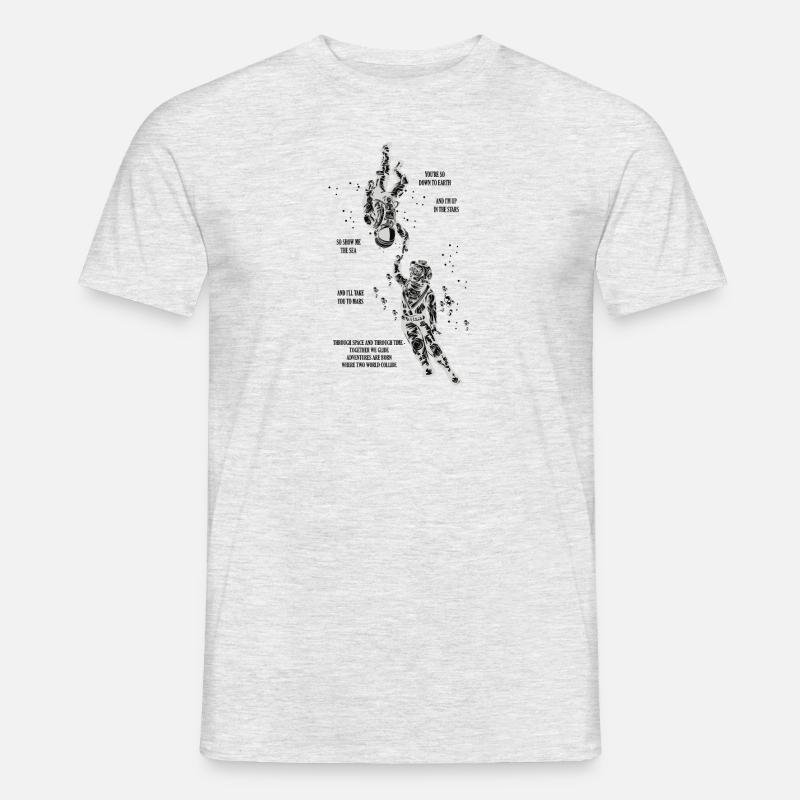 Through Space And Through Time - Männer T-Shirt - Grau meliert