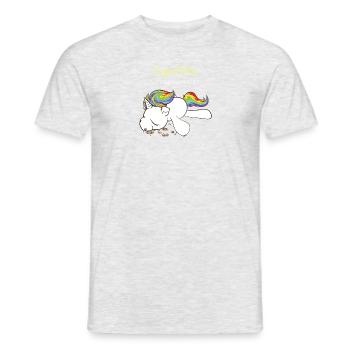 Wanted to do push-ups – I fell asleep - Men's T-Shirt - heather grey - Front - AI Model Male 178 dark (178cm)