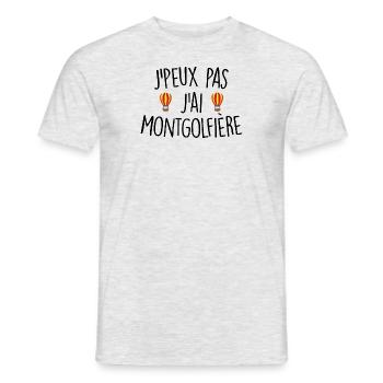 J'peux pas j'ai montgolfière - T-shirt homme - gris chiné - Devant - AI Model Male 178 dark (178cm)
