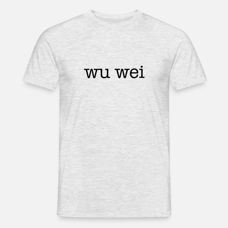 wu wei - Männer T-Shirt - Grau meliert