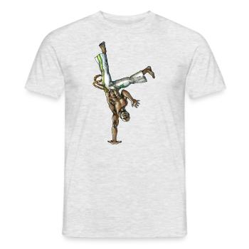 Capoeira - Männer T-Shirt - Grau meliert - Vorne - AI Model Male 178 dark (178cm)