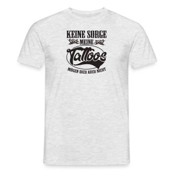 Tattoo - Männer T-Shirt - Grau meliert - Vorne - AI Model Male 178 dark (178cm)