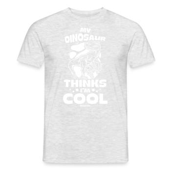 Mon dinosaure pense que je suis cool - T-shirt homme - gris chiné - Devant - AI Model Male 178 dark (178cm)
