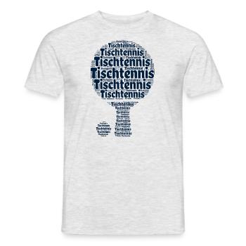 Tischtennisschläger Ping Pong Master Ball - Men's T-Shirt - heather grey - Front - AI Model Male 178 dark (178cm)