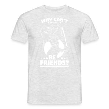 Peace Cat Stubentiger Cadeau - T-shirt homme - gris chiné - Devant - AI Model Male 178 dark (178cm)