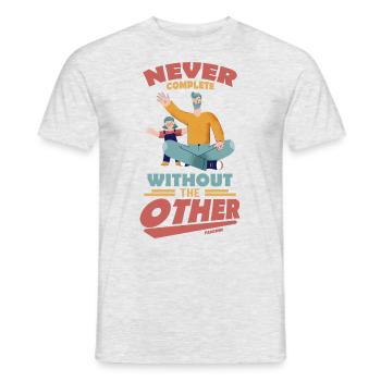 Papa Fille Enfant Fête des Pères Fille Cadeau - T-shirt homme - gris chiné - Devant - AI Model Male 178 dark (178cm)