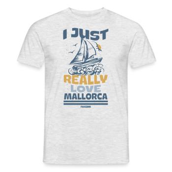ich liebe Mallorca Seefahrer Meer - Männer T-Shirt - Grau meliert - Vorne - AI Model Male 178 dark (178cm)