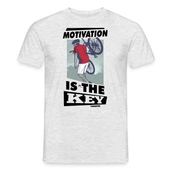 Motivation - Männer T-Shirt - Grau meliert - Vorne - AI Model Male 178 dark (178cm)