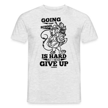 Einschulung Kinder lustiges Geschenk - Männer T-Shirt - Grau meliert - Vorne - AI Model Male 178 dark (178cm)