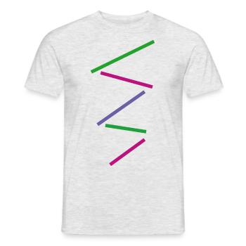 Minimal Pattern - Men's T-Shirt - heather grey - Front - AI Model Male 178 dark (178cm)