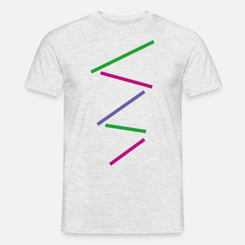 minimal muster - Männer T-Shirt - Grau meliert