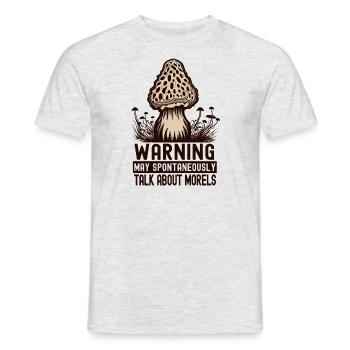Morels saying for mushroom pickers - Men's T-Shirt - heather grey - Front - AI Model Male 178 dark (178cm)