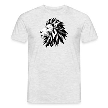 Lion - Men's T-Shirt - heather grey - Front - AI Model Male 178 dark (178cm)