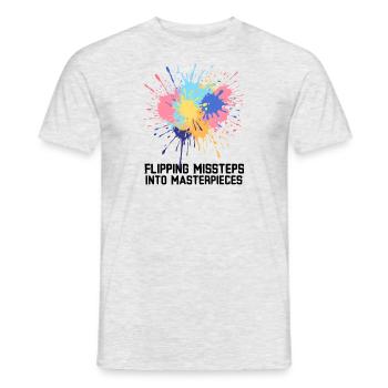 Flipping Missteps Into Masterpieces - Men's T-Shirt - heather grey - Front - AI Model Male 178 dark (178cm)