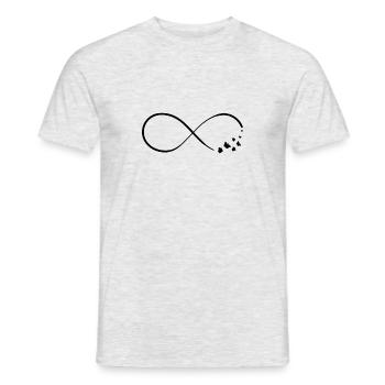 Infinity Butterflies Nature Freedom - Men's T-Shirt - heather grey - Front - AI Model Male 178 dark (178cm)